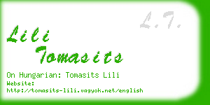 lili tomasits business card